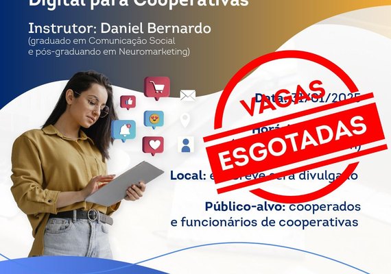 Vagas para a formação em Marketing Digital estão esgotadas