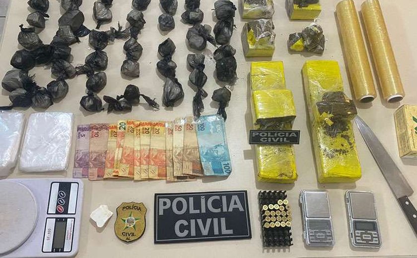 Jovem é preso por tráfico de drogas e posse ilegal de munição em São Miguel dos Campos