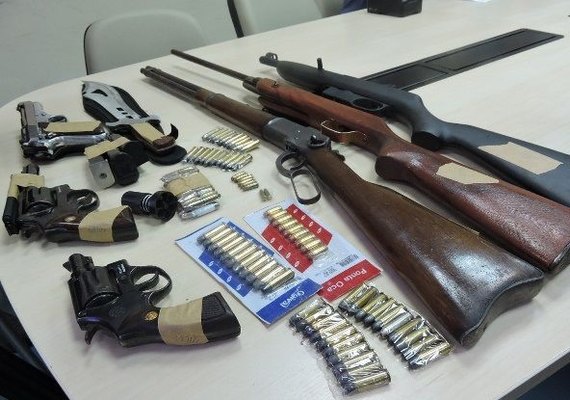 Cai número de apreensões de arma de fogo em Alagoas