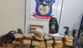 Operação policial apreende 50 quilos de maconha na parte alta de Maceió