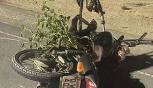 Motociclista fica ferido ao colidir de frente com carro em Arapiraca