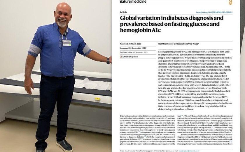 Docente da Ufal publica estudo sobre diabetes em revista internacional