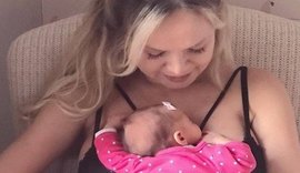 Eliana esbanja felicidade com a filha recém-nascida no colo: 'Parece um sonho'