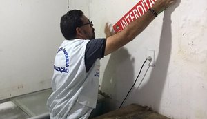 Vigilância Sanitária interdita lanchonete no bairro do Trapiche da Barra