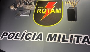 PM apreende duas armas durante abordagens em Lagoa da Canoa