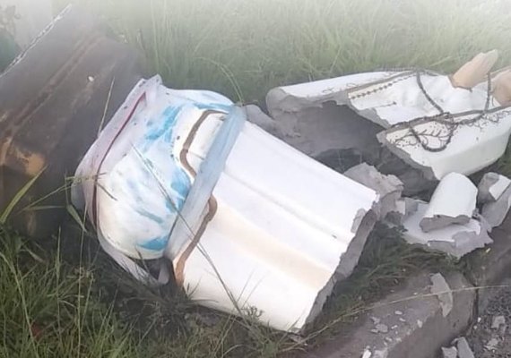 Vandalismo: imagem de santa é quebrada na parte alta de Maceió