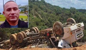 Caminhão-pipa que tombou matando trabalhador em obra tinha falhas mecânicas