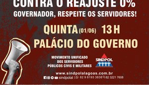 Movimento Unificado dos Servidores e Militares realizarão grande ato público contra o reajuste 0% nesta quinta (01)