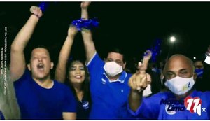 Em S. L. do Norte prefeito comanda manifesto com caminhada e grande comício do PP