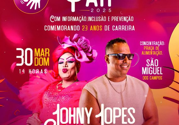 Paty Maionese celebra 23 anos de carreira com bloco em São Miguel dos Campos com informação, inclusão e prevenção
