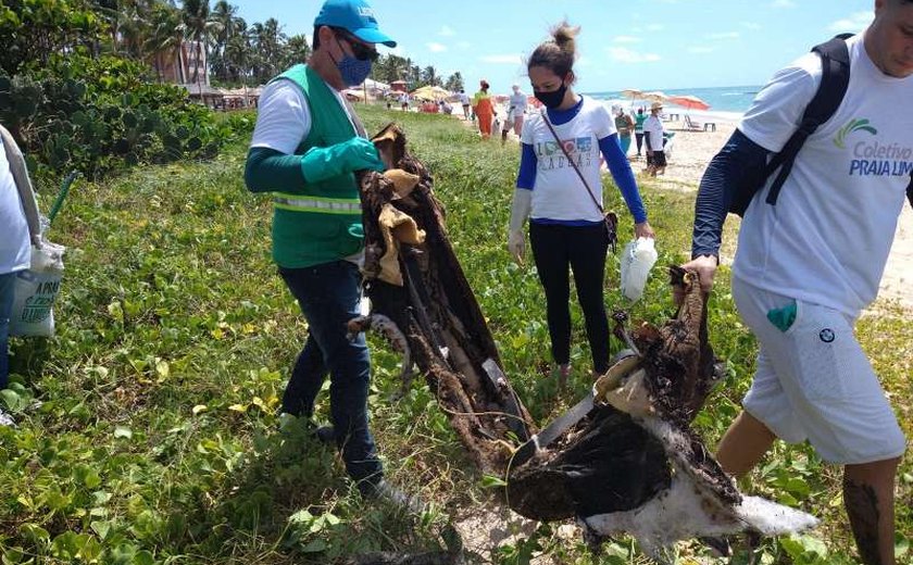 Parceria entre Prefeitura e Praia Limpa retira mais de 50 kg de resíduos em Ipioca