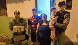 Guarnição da Polícia Militar presta socorro e salva bebê vítima de engasgo em Maceió