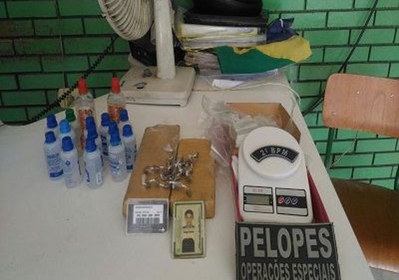 PM apreende cerca de dois quilos de maconha em União dos Palmares