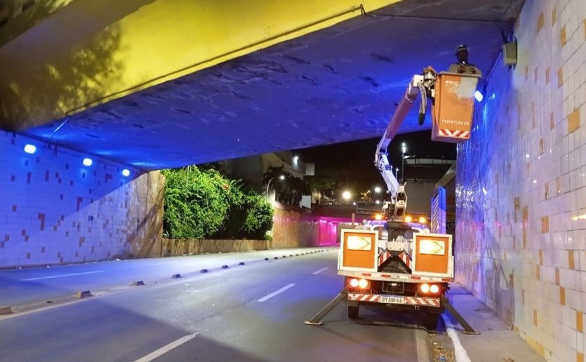 Maceió recebe pontos de iluminação azul em apoio à campanha de prevenção ao câncer de próstata