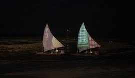 Espetáculo exibe obras artísticas na orla de Maceió