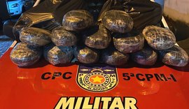 Polícia Militar apreende 31 quilos de maconha em Marechal Deodoro