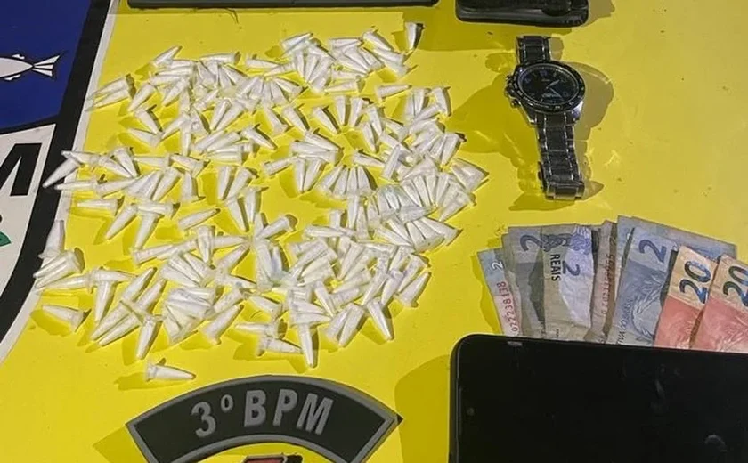 Homem é preso com 197 pinos de cocaína em Arapiraca