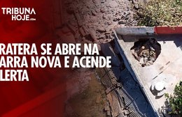 Maré alta abre enorme cratera na Barra Nova e moradores pedem socorro