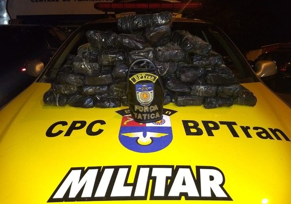 PM  apreendeu 31 kg de maconha em sacos enterrados entre bananeiras