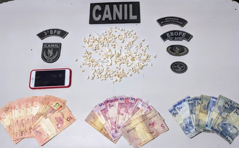 PM prende foragido por estelionato e apreende arma e drogas em Coruripe e Arapiraca