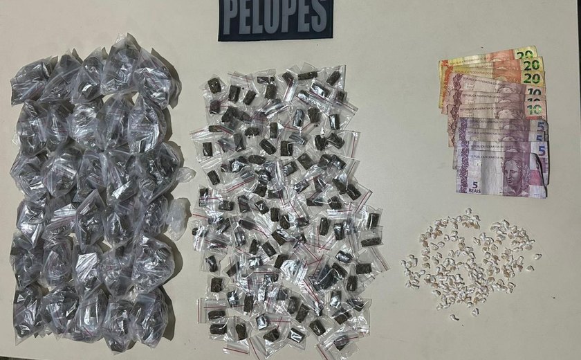 Após denúncias anônimas, PM/AL flagra tráfico de drogas em Arapiraca e Maceió