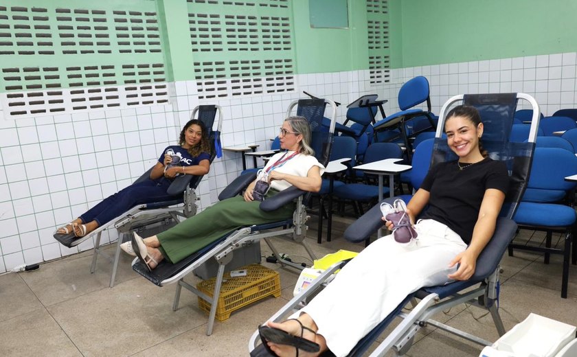 Liga Acadêmica de Hematologia e Hemoterapia do Cesmac promove campanha de doação de sangue no Campus I