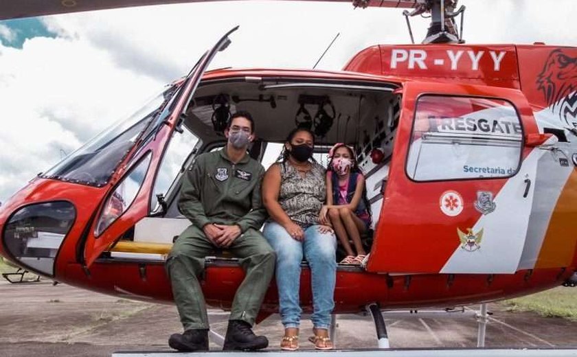 Médico do Samu Aeromédico reencontra criança que socorreu há três meses