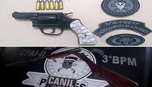 PM apreende duas armas de fogo durante noite de sábado