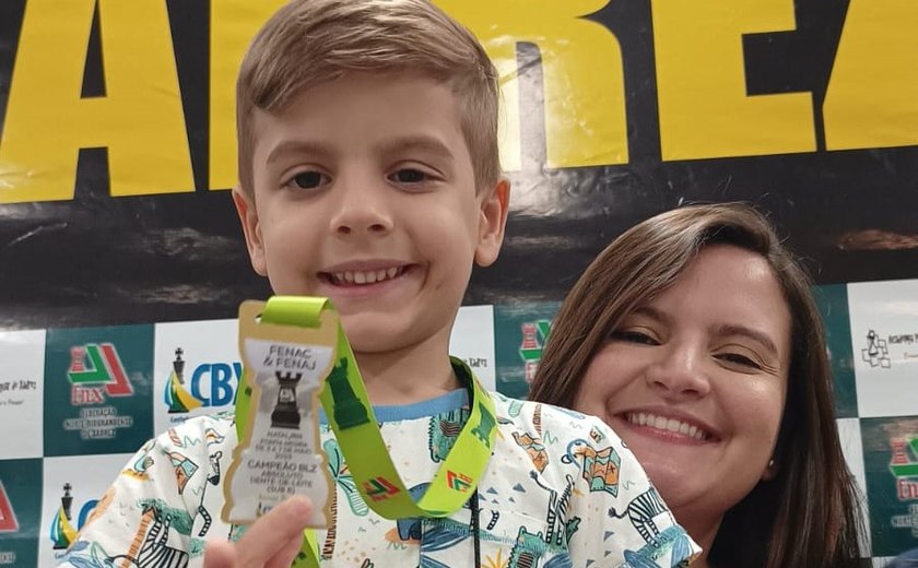 Hexacampeã, atleta mirim se prepara para Mundial de Xadrez