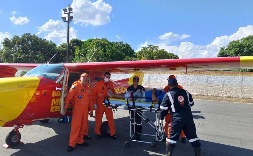Alagoano que sofreu acidente em Belo Horizonte é transferido pelo Serviço Aeromédico