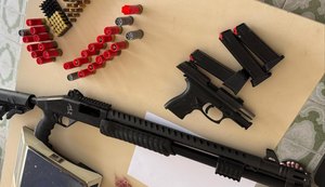 PM/AL apreende cinco armas de fogo, centenas de munições e drogas em Alagoas