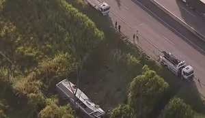 Ônibus cai em ribanceira na Dutra e deixa um morto e 25 feridos no interior de SP