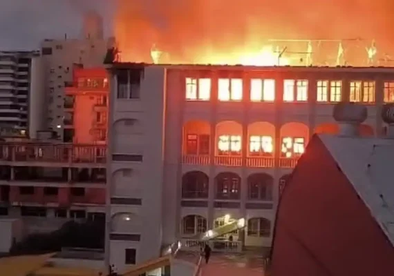 Colégio no Rio Grande do Sul é atingido por incêndio