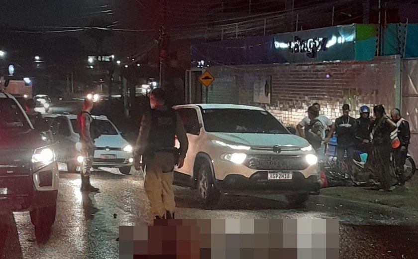 Motociclista morre e outro fica ferido na Avenida Rotary, em Palmeira dos Índios