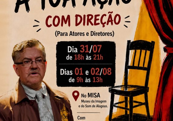 Oficina em Maceió propõe integração entre atuação e direção teatral