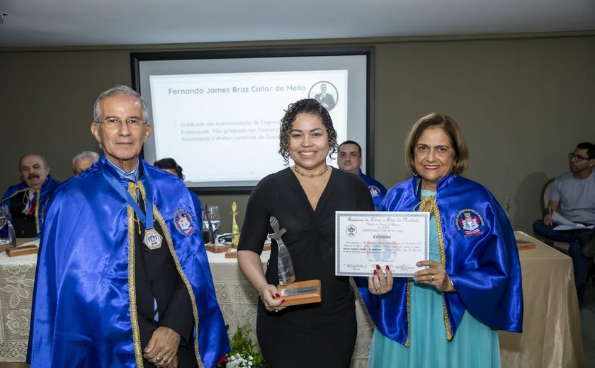 Mira Dantas recebe Prêmio da Academia de Letras e Artes do Nordeste Brasileiro