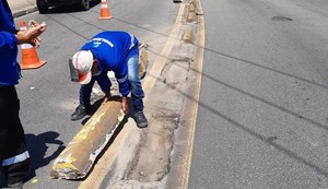 SMTT intensifica serviços de sinalização de trânsito em Maceió