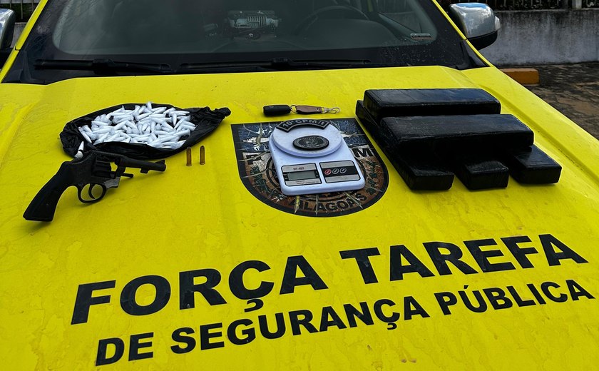 Homem de 36 anos é preso em São Sebastião com 4 kg de maconha e revólver