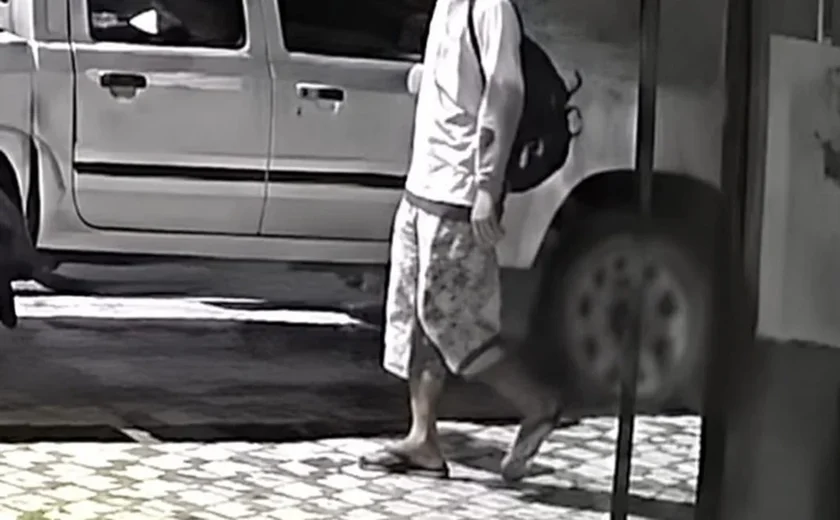 Câmeras registram furto de caminhonete no bairro do Cleto; suspeito é procurado