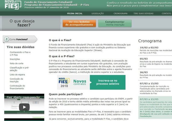 Pré-selecionados do Fies têm até sexta-feira para completar inscrição