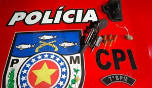 PM apreende arma de fogo em Olho d’Água das Flores