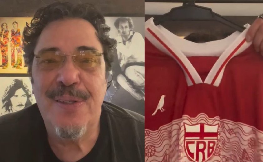 Casagrande se torna sócio-torcedor do CRB  e recebe camisa personalizada do clube