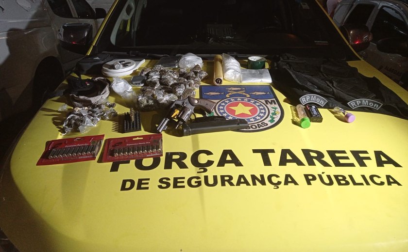 Polícia Militar apreende armas de drogas em Maceió e Arapiraca