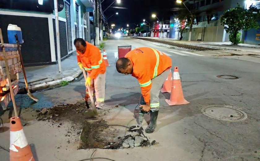Operação Tampa Bueiro já nivelou 511 poços de visita da rede de drenagem de Maceió