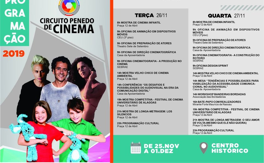 Circuito Penedo de Cinema 2019 terá filmes premiados e presenças nacionais