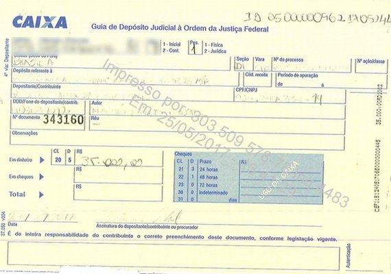 Deputado devolve R$ 35 mil que faltavam na mala de dinheiro que entregou