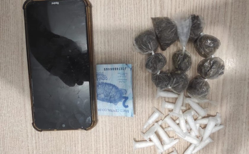 Polícia prende em flagrante homem por tráfico de drogas em Maceió