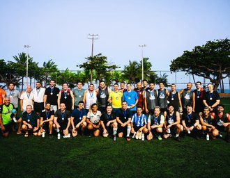 Seminfra e Iplam realizam jogo de futebol em homenagem ao Dia dos Pais na Areninha Pajuçara