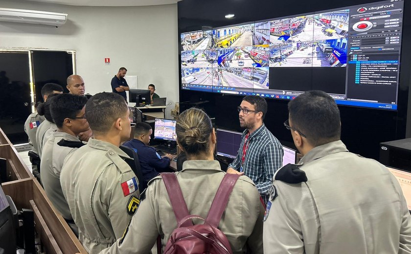 Militares do Tribunal de Justiça recebem instruções sobre o sistema de videomonitoramento da SSP