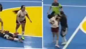 Jogadora é suspensa por cinco anos após agredir adversária durante partida de futsal